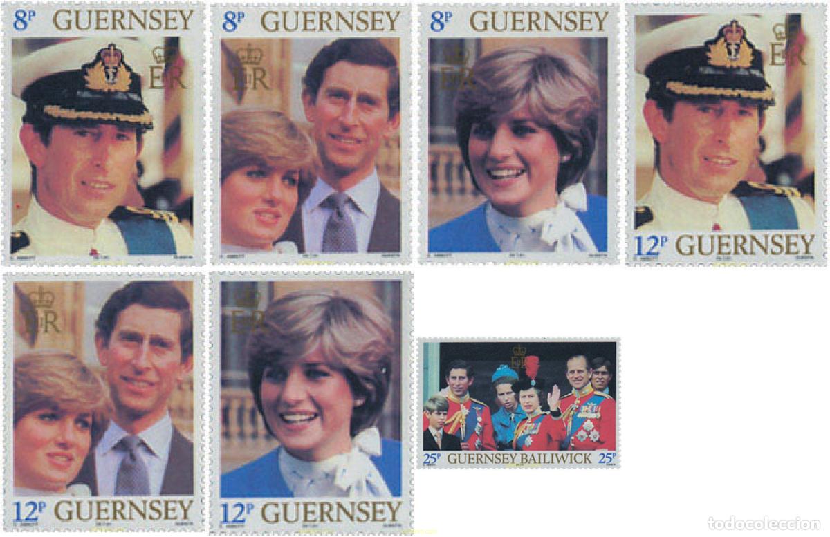 Sellos: 66174 MNH GUERNSEY 1981 BODA DEL PRINCIPE CARLOS Y LADY DIANA SPENCER