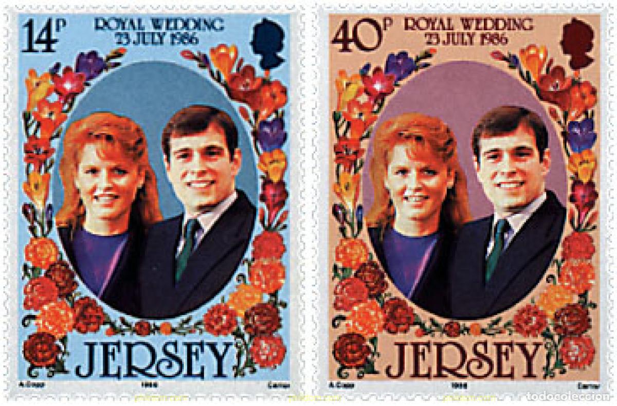 Sellos: 100020 MNH JERSEY 1986 BODA DEL PRINCIPE ANDRES Y MISS SARAH FERGUSON