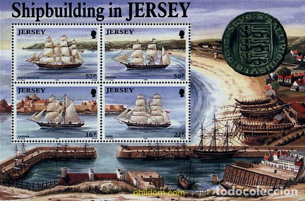 Sellos: 37117 MNH JERSEY 1992 LA CONSTRUCCION NAVAL EN JERSEY