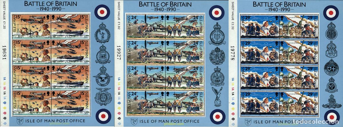 Sellos: 169314 MNH MAN 1990 50 ANIVERSARIO DE LA BATALLA DE INGLATERRA