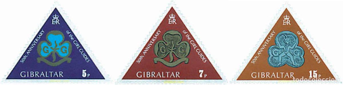 Sellos: 83381 MNH GIBRALTAR 1975 50 ANIVERSARIO DEL ESCULTISMO FEMENINO EN GIBRALTAR