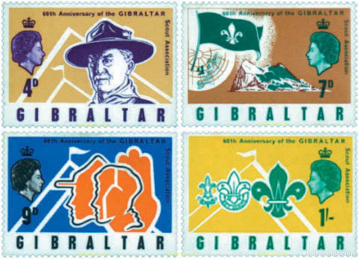 Sellos: 83355 MNH GIBRALTAR 1968 60 ANIVERSARIO DEL ESCULTISMO EN GIBRALTAR