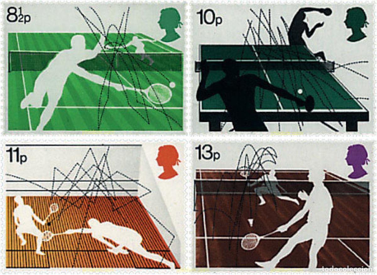 Sellos: 66110 MNH GRAN BRETA&Ntilde;A 1977 DEPORTES DE RAQUETA