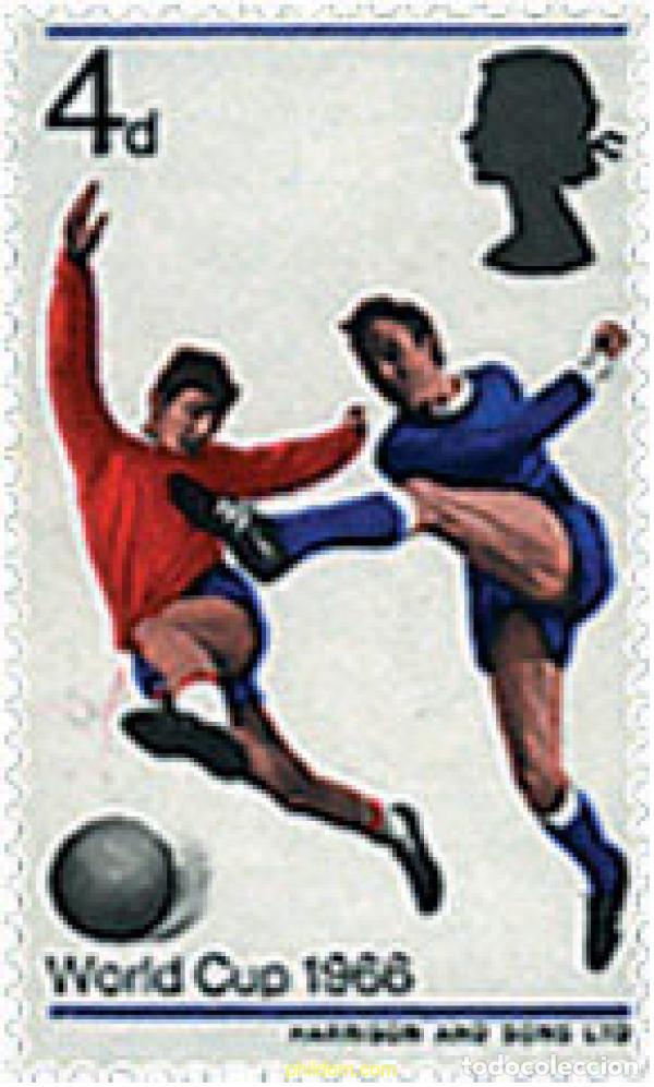 Sellos: 609695 MNH GRAN BRETA&Ntilde;A 1966 COPA DEL MUNDO DE FUTBOL. INGLATERRA-66