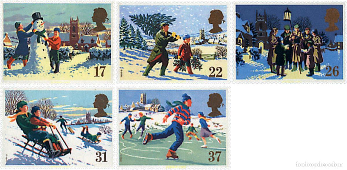 Sellos: 90608 MNH GRAN BRETA&Ntilde;A 1990 NAVIDAD