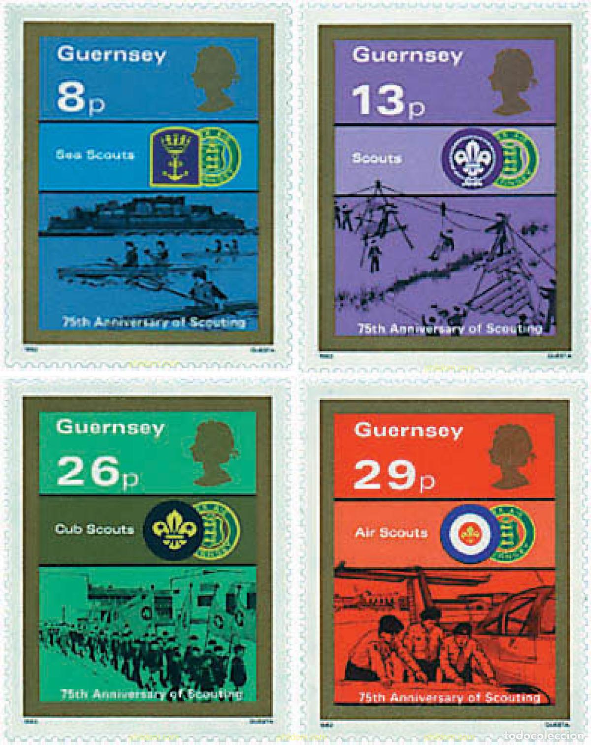 Sellos: 66176 MNH GUERNSEY 1982 75 ANIVERSARIO DEL ESCULTISMO