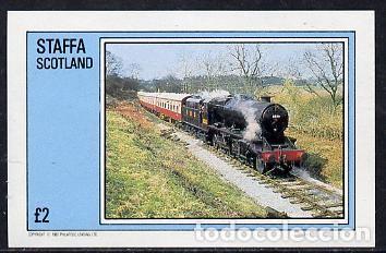 Sellos: GB LOCAL STAFFA 1982 SHEET MNH TRENES A VAPOR STEAM TRAINS ZUGE LOCOMOTORAS LOCOMOTIVES LOKOMOTIVEN