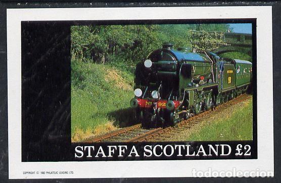 Sellos: GB LOCAL STAFFA 1982 SHEET MNH TRENES A VAPOR STEAM TRAINS ZUGE LOCOMOTORAS LOCOMOTIVES LOKOMOTIVEN