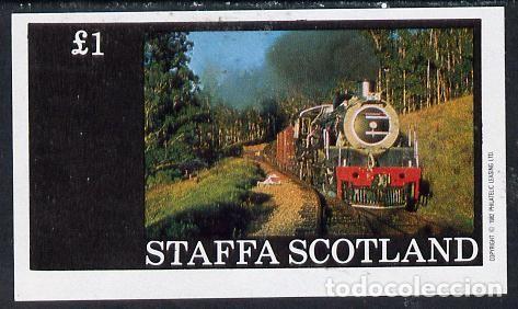 Sellos: GB LOCAL STAFFA 1982 SHEET MNH TRENES A VAPOR STEAM TRAINS ZUGE LOCOMOTORAS LOCOMOTIVES LOKOMOTIVEN