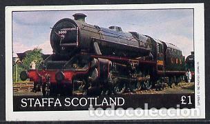 Sellos: GB LOCAL STAFFA 1982 SHEET MNH TRENES A VAPOR STEAM TRAINS ZUGE LOCOMOTORAS LOCOMOTIVES LOKOMOTIVEN