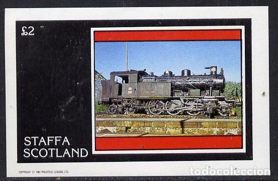 Sellos: GB LOCAL STAFFA 1982 SHEET MNH TRENES A VAPOR STEAM TRAINS ZUGE LOCOMOTORAS LOCOMOTIVES LOKOMOTIVEN