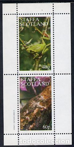 Sellos: GB LOCAL STAFFA 1982 SHEET MNH FAUNA FROGS GRENOUILLES RANAS RAS FROSCHE ANFIBIOS AMPHIBIANS