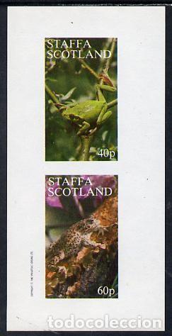 Sellos: GB LOCAL STAFFA 1982 SHEET MNH IMPERF FAUNA FROGS GRENOUILLES RANAS RAS FROSCHE ANFIBIOS AMPHIBIANS