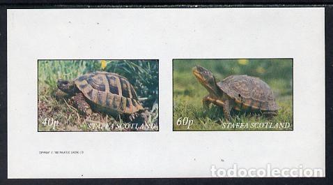 Sellos: GB LOCAL STAFFA 1982 SHEET MNH IMPERF FAUNA TURTLES TORTUES TARTARUGAS TORTUGAS SCHILDKROTEN