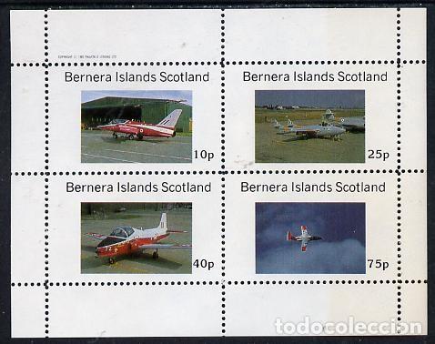 Sellos: GB LOCAL BERNERA 1982 SHEET MNH AIRPLANES AEROPLANOS PLANES AVIONES AVIACION AVIATION