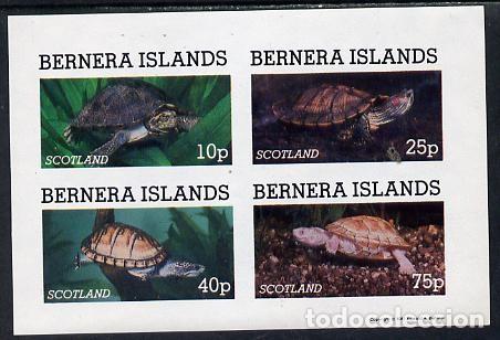 Sellos: GB LOCAL BERNERA 1981 SHEET MNH IMPERF FAUNA TURTLES TORTUES TARTARUGAS TORTUGAS SCHILDKROTEN
