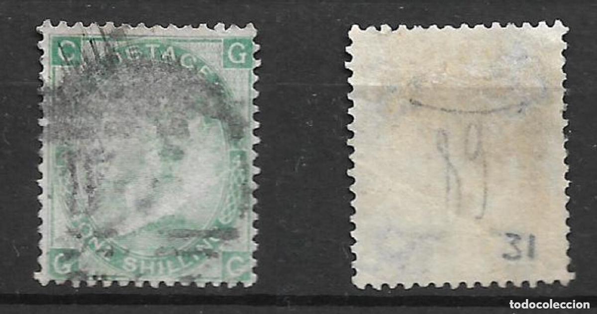 Sellos: Gran Breta&ntilde;a 1865 scott 48 Placa 4 Usada 210&euro;- 19-1