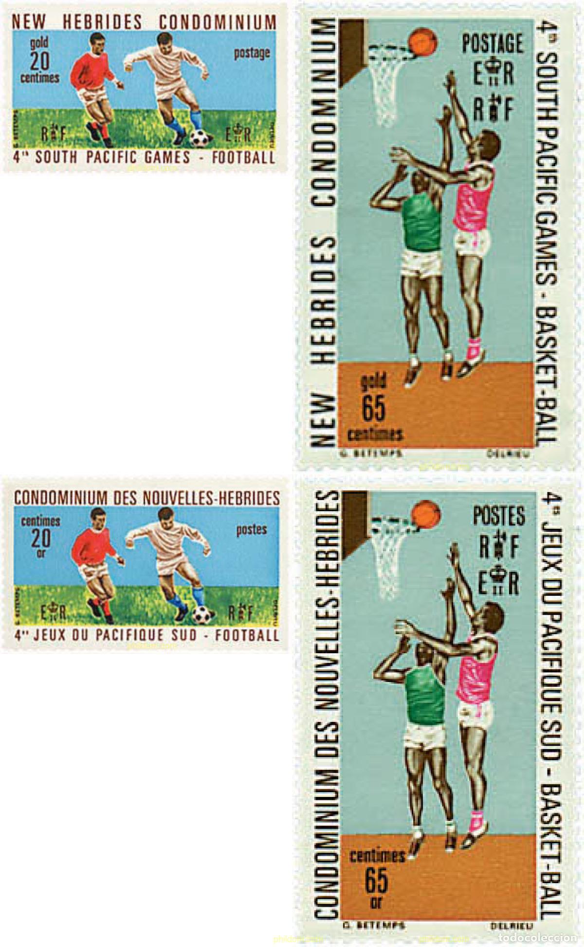 Sellos: 52126 MNH NUEVAS HEBRIDAS 1971 4 JUEGOS DEL PACIFICO SUR