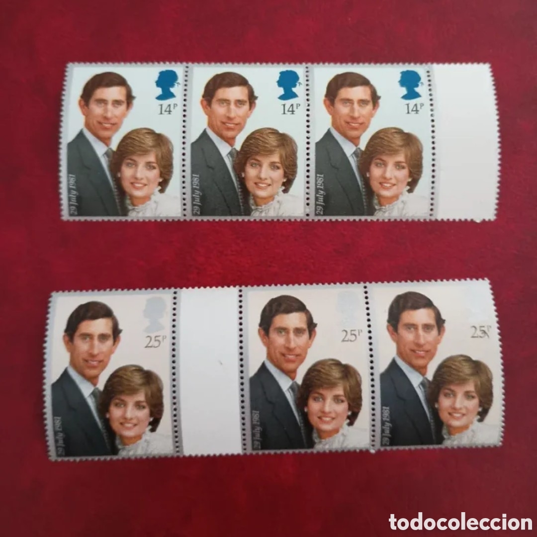 Sellos: GRAN BRETA&Ntilde;A 1981 - BODA PR&Iacute;NCIPE CARLOS Y DIANA - NUEVOS MNH