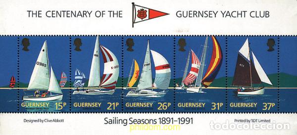 Sellos: 66234 MNH GUERNSEY 1991 CENTENARIO DEL YACHT-CLUB