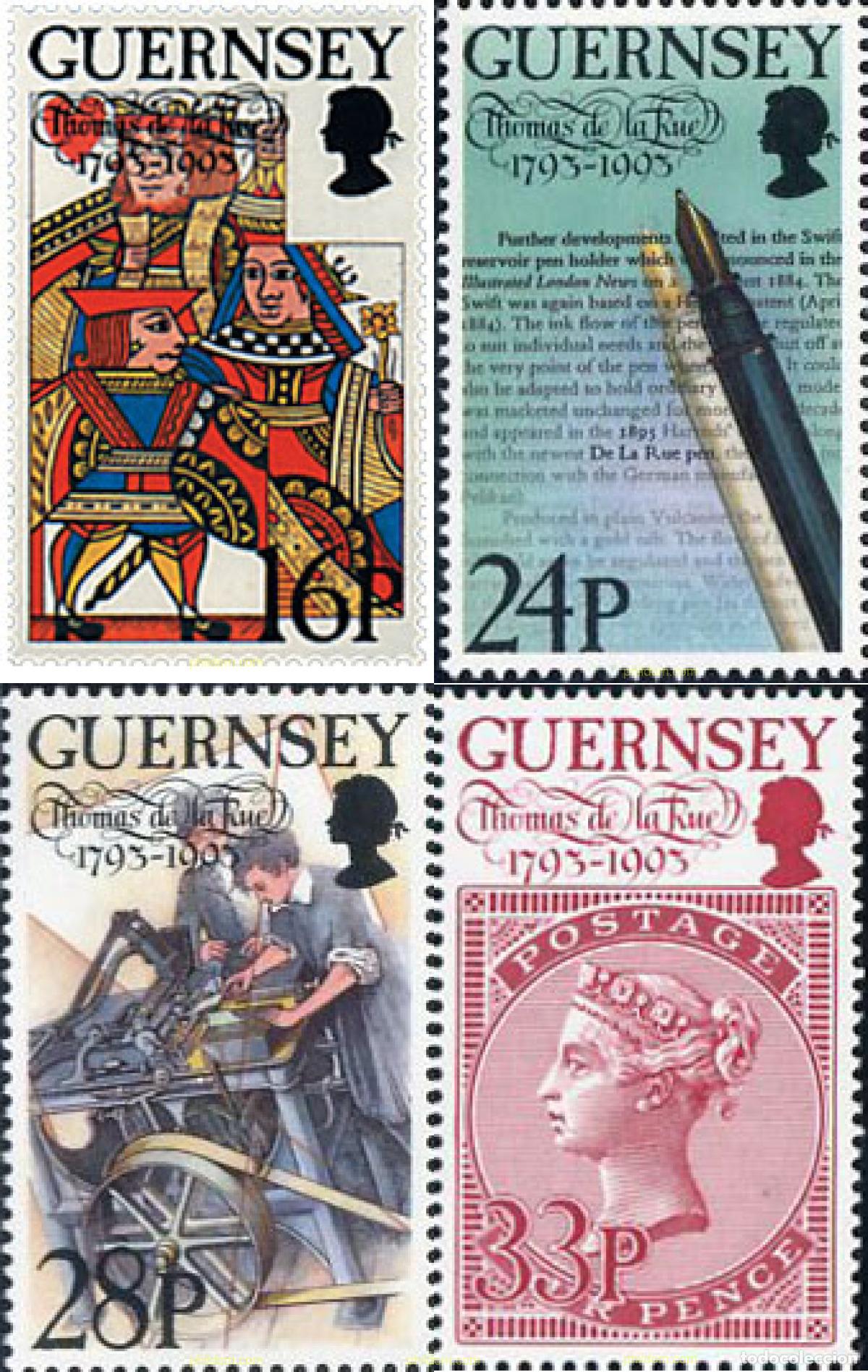Sellos: 627139 MNH GUERNSEY 1993 200 ANIVERSARIO DEL NACIMIENTO DEL IMPRESOR THOMAS DE LA RUE