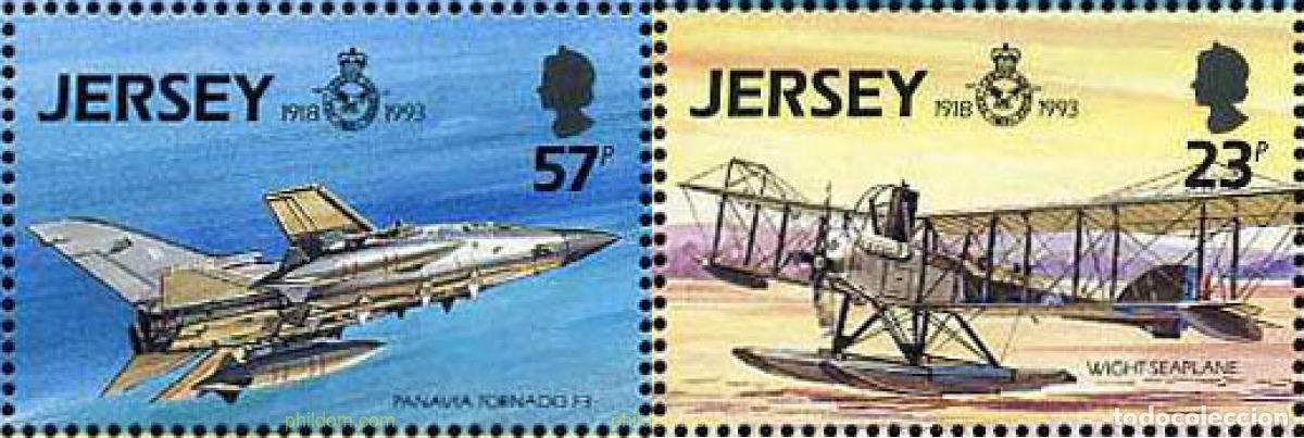 Sellos: 168240 MNH JERSEY 1993 PIONEROS DE LA AVIACION