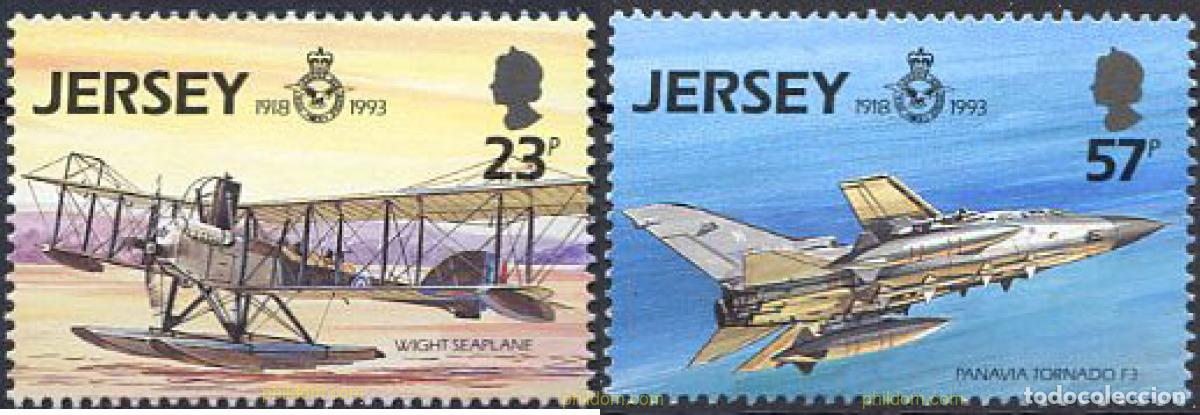 Sellos: 217637 MNH JERSEY 1993 PIONEROS DE LA AVIACION