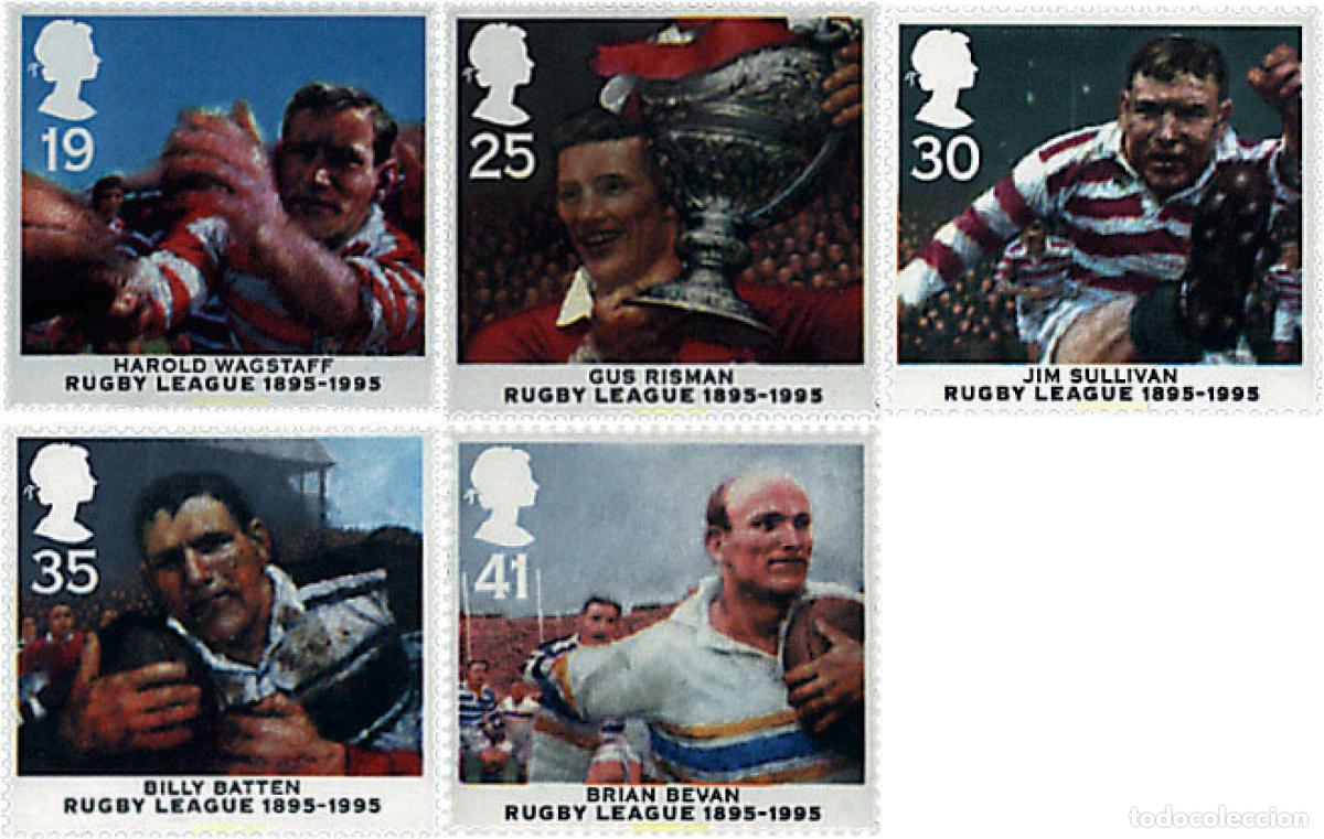 Sellos: 66158 MNH GRAN BRETA&Ntilde;A 1995 CENTENARIO DE LA FUNDACION DE LA LIGA DE RUGBY