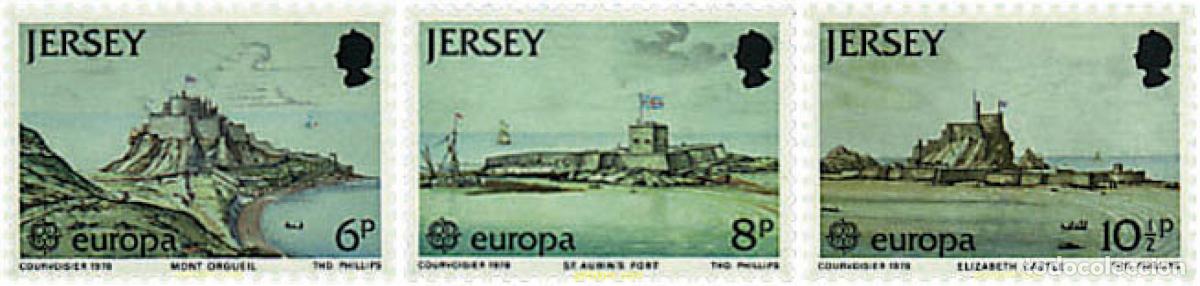 Sellos: 62337 MNH JERSEY 1978 EUROPA CEPT. ARQUITECTURA