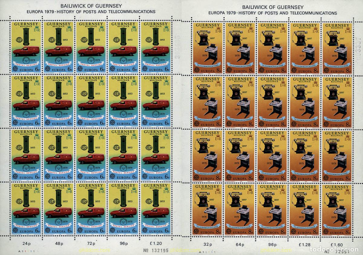 Sellos: 8909 MNH GUERNSEY 1979 EUROPA CEPT. COMUNICACIONES