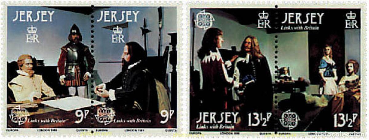 Francobolli: 5593 MNH JERSEY 1980 EUROPA CEPT. GENTE FAMOSA