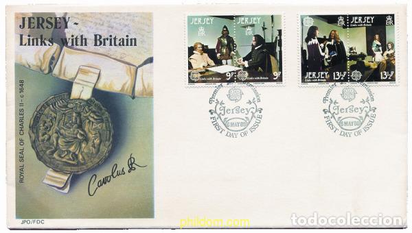 Selos: 23880 MNH JERSEY 1980 EUROPA CEPT. GENTE FAMOSA
