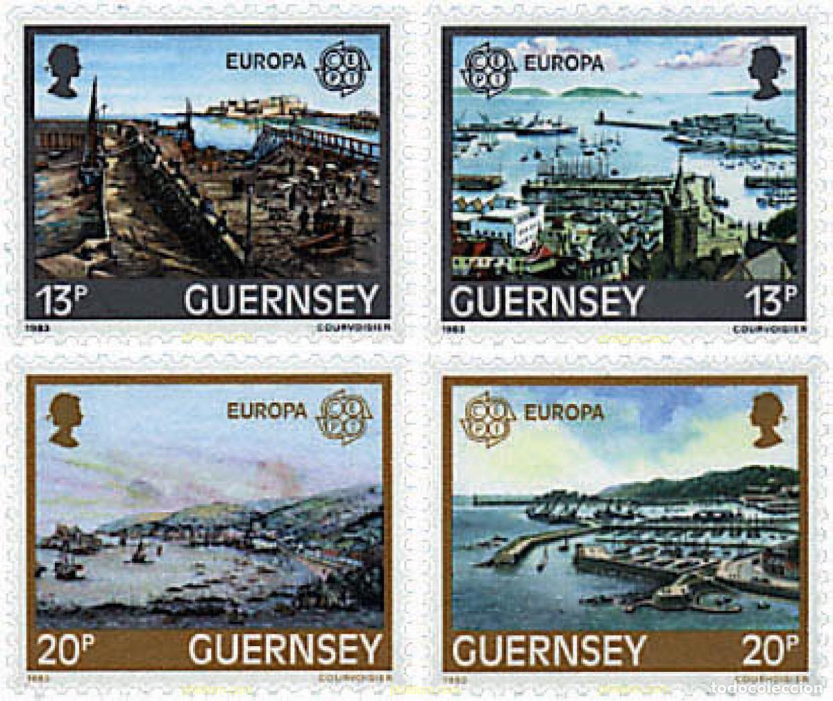 Stamps: 62519 MNH GUERNSEY 1983 EUROPA CEPT. GRANDES OBRAS DE LA HUMANIDAD