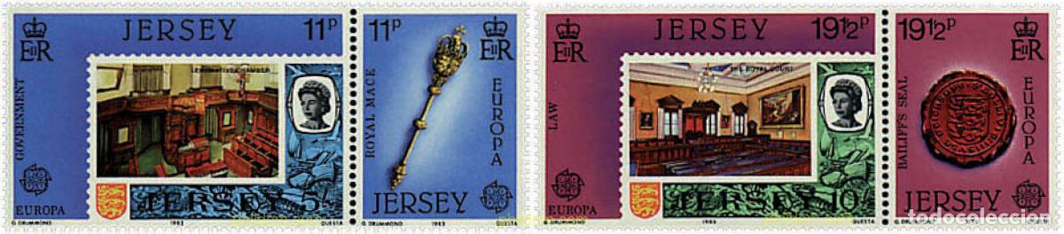 Stamps: 5596 MNH JERSEY 1983 EUROPA CEPT. GRANDES OBRAS DE LA HUMANIDAD