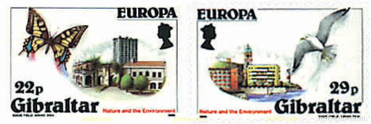 Sellos: 84000 MNH GIBRALTAR 1986 EUROPA CEPT. PATRIMONIO ARTISTICO Y NATURAL