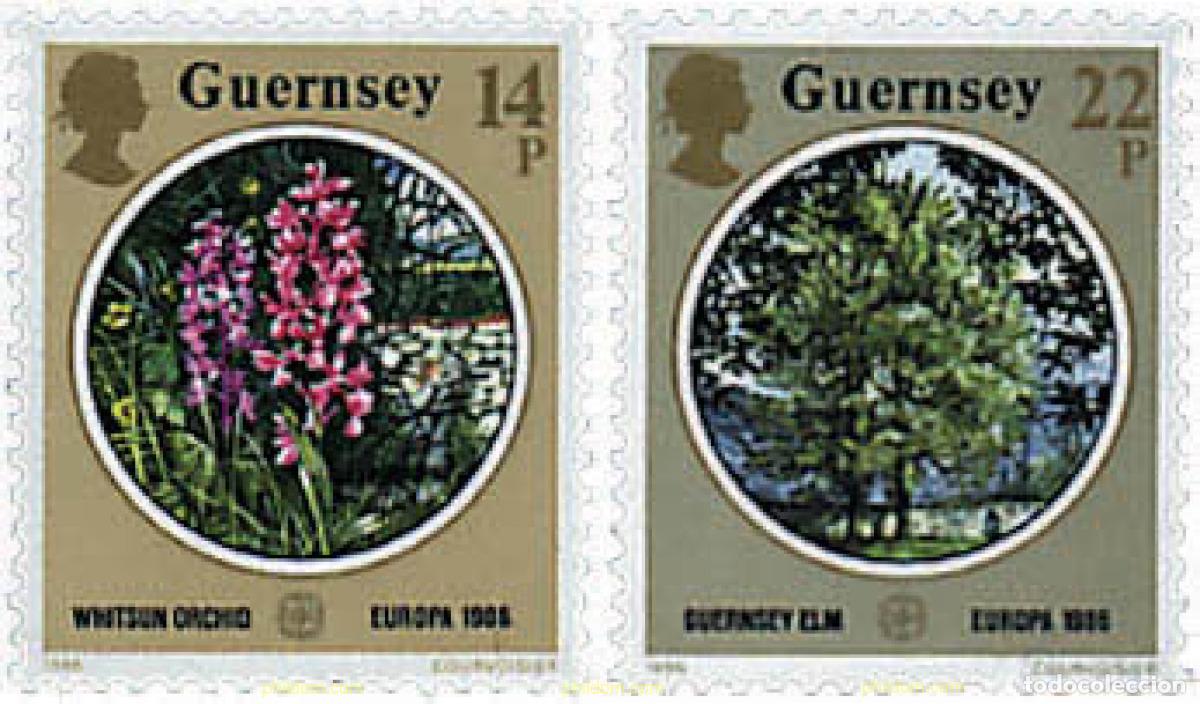 Sellos: 300299 MNH GUERNSEY 1986 EUROPA CEPT. PATRIMONIO ARTISTICO Y NATURAL