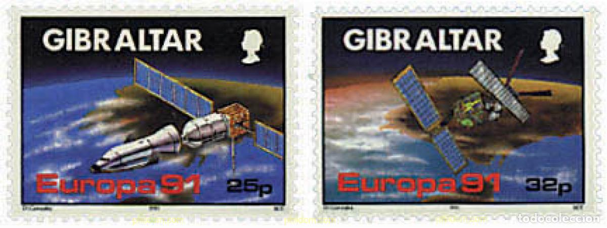 Sellos: 82467 MNH GIBRALTAR 1991 EUROPA CEPT. TELECOMUNICACIONES