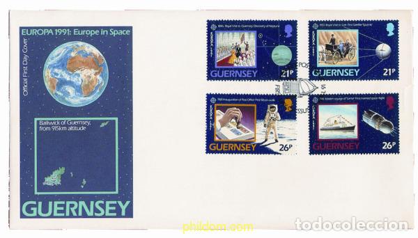 Sellos: 24267 MNH GUERNSEY 1991 EUROPA CEPT. TELECOMUNICACIONES
