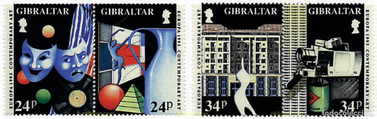 Sellos: 4584 MNH GIBRALTAR 1993 EUROPA CEPT. ARTE CONTEMPORANEO