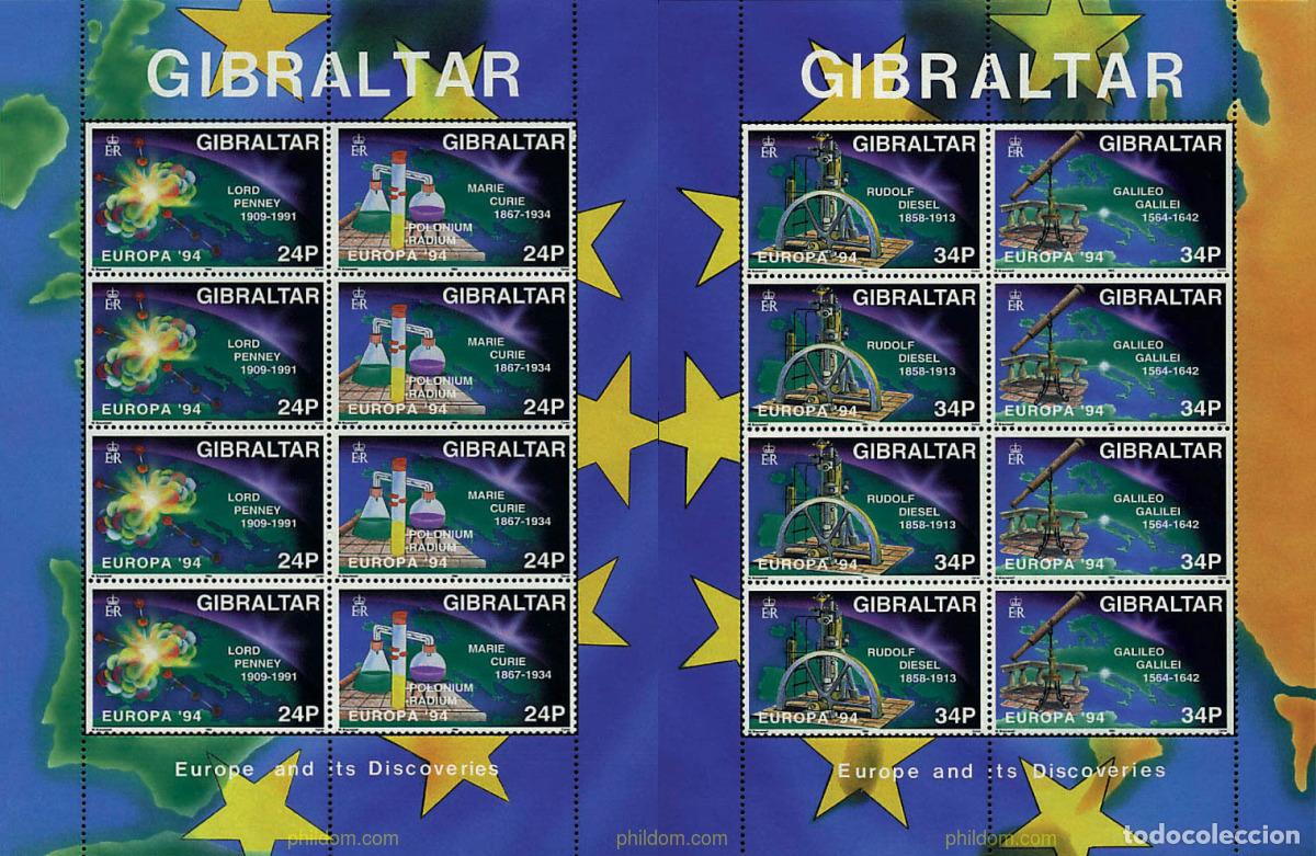 Sellos: 7689 MNH GIBRALTAR 1994 EUROPA CEPT. GRANDES DESCUBRIMIENTOS