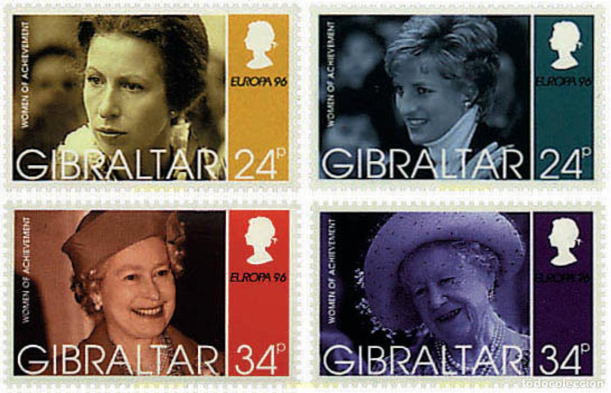 Sellos: 83473 MNH GIBRALTAR 1996 EUROPA CEPT. MUJERES CELEBRES