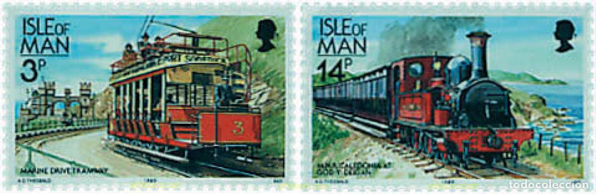 Sellos: 224964 MNH MAN 1989 TRENES Y TRANVIAS