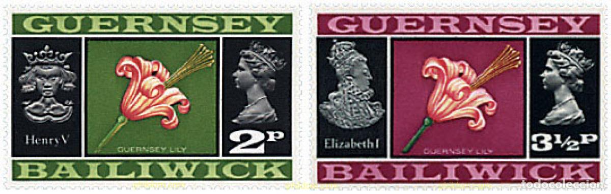 Sellos: 293638 HINGED GUERNSEY 1971 MOTIVOS VARIOS