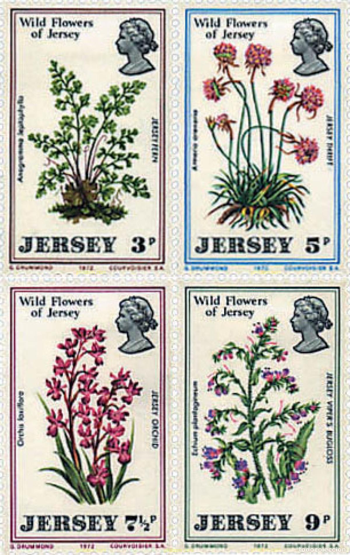 Sellos: 100043 MNH JERSEY 1972 FLORES SILVESTRES DE JERSEY