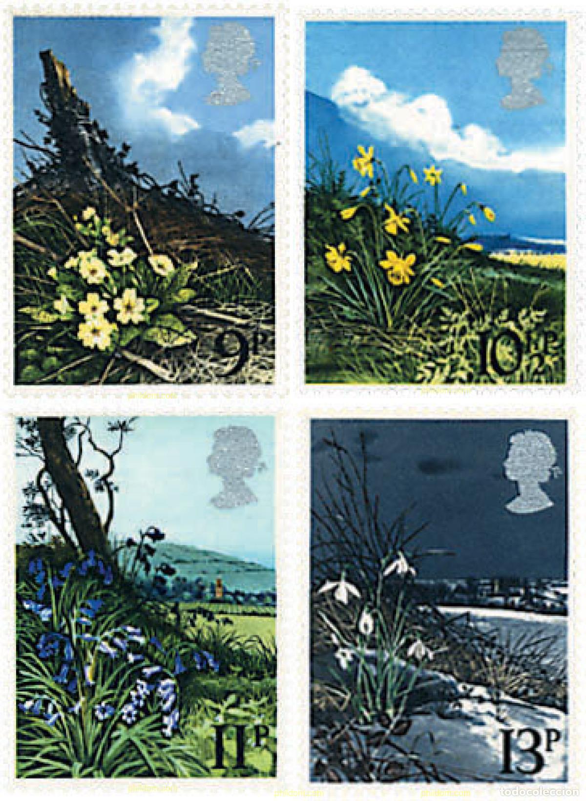 Sellos: 91297 MNH GRAN BRETA&Ntilde;A 1979 FLORES SILVESTRES
