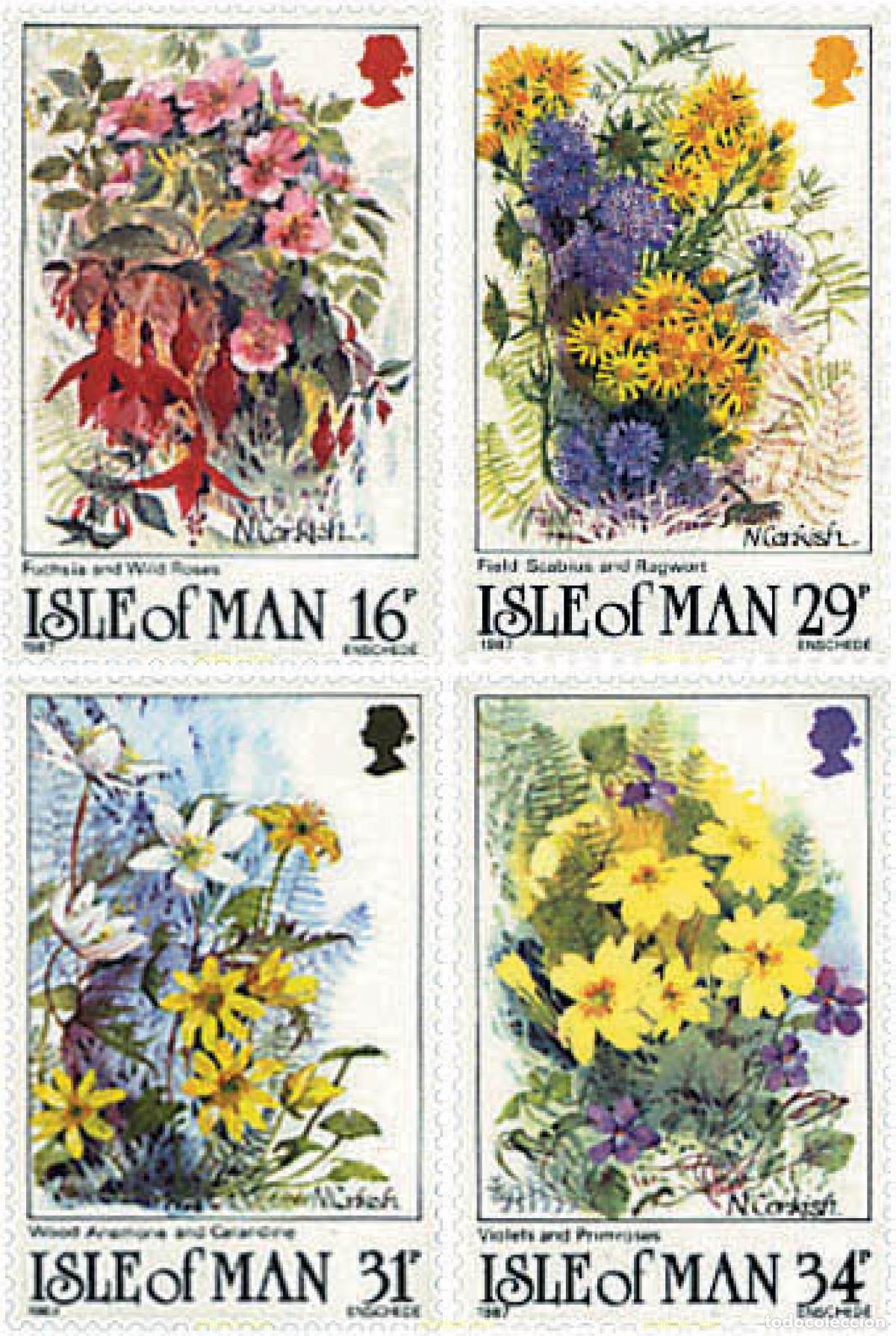 Sellos: 95975 MNH MAN 1987 FLORES DECORATIVAS