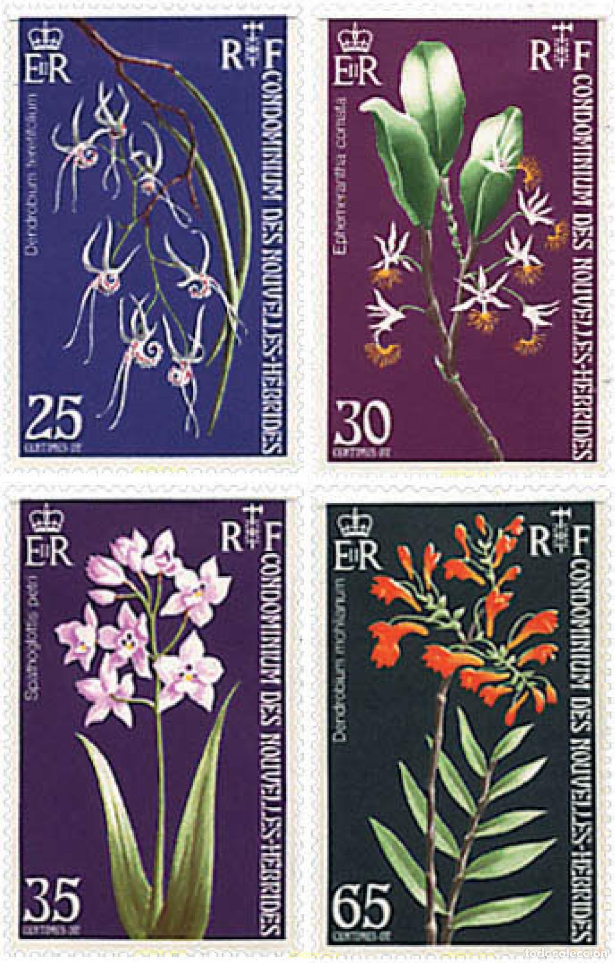 Sellos: 232619 MNH NUEVAS HEBRIDAS 1973 ORQUIDEAS