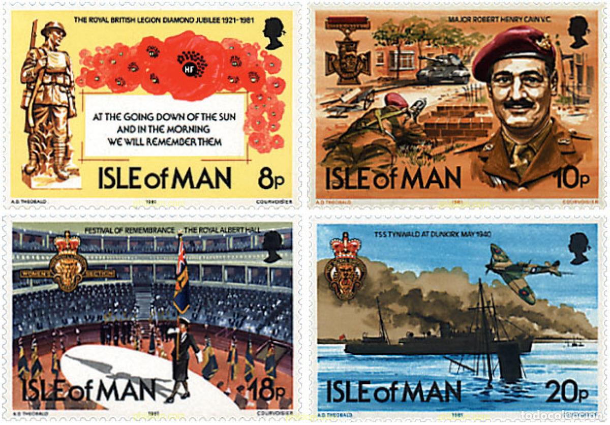 Sellos: 95388 MNH MAN 1981 60 ANIVERSARIO DE LA CREACION DE LA LEGION REAL BRITANICA
