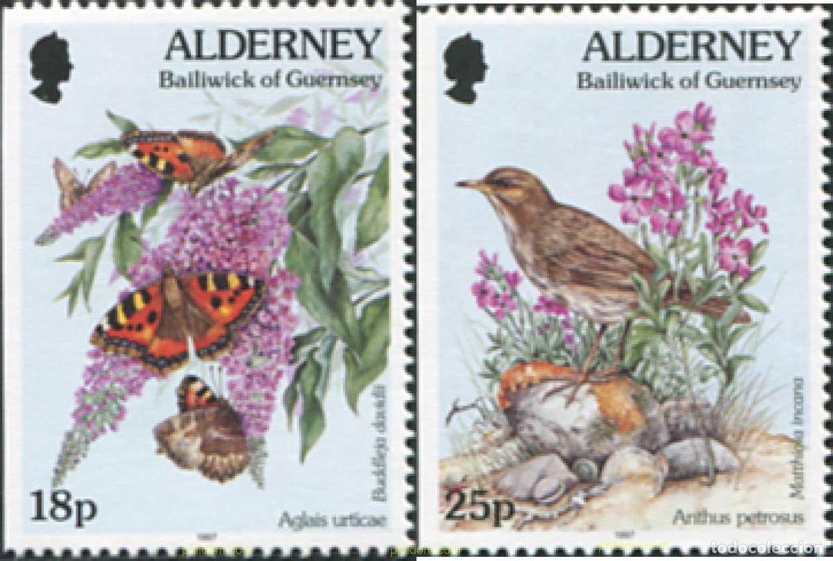 Sellos: 681447 MNH ALDERNEY 1997 FAUNA Y FLORA