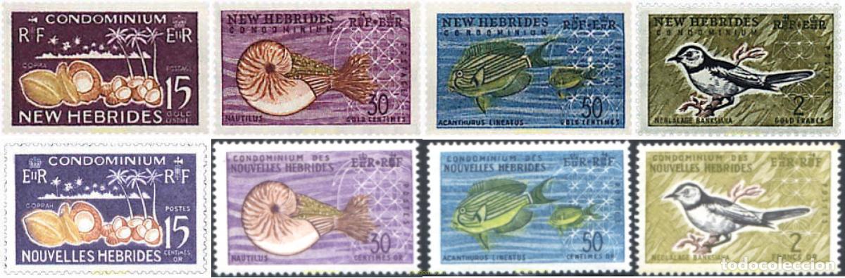Sellos: 34625 MNH NUEVAS HEBRIDAS 1963 FLORA Y FAUNA